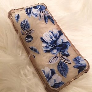 Iphone 6 plus blue floral case